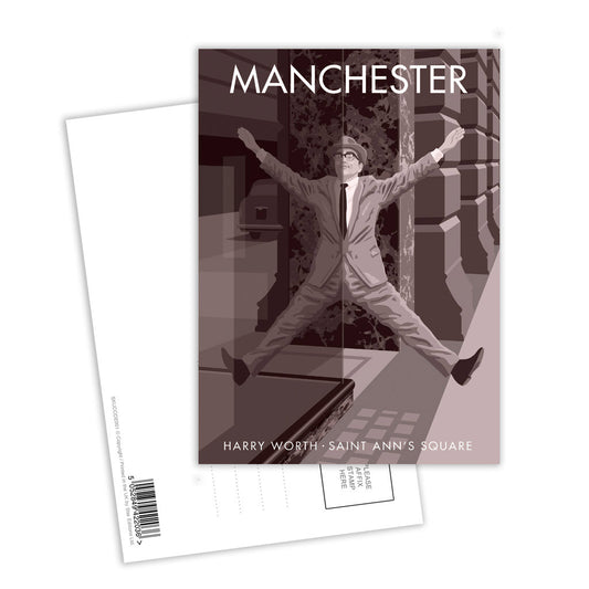Harry Worth, Saint Ann's Square, Manchester Postcard Pack of 8