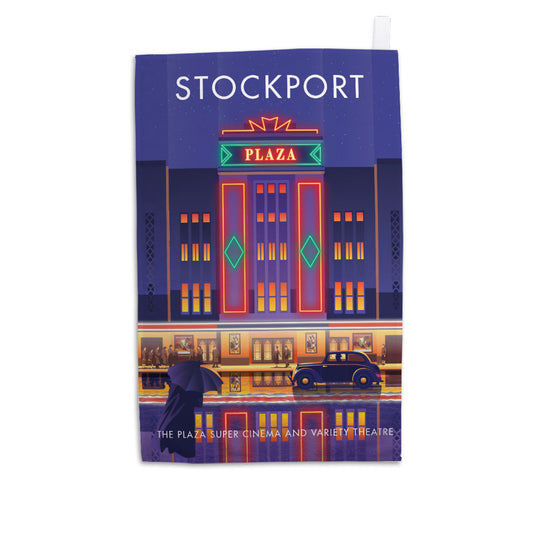 Stockport, The Plaza Cinema Tea Towel