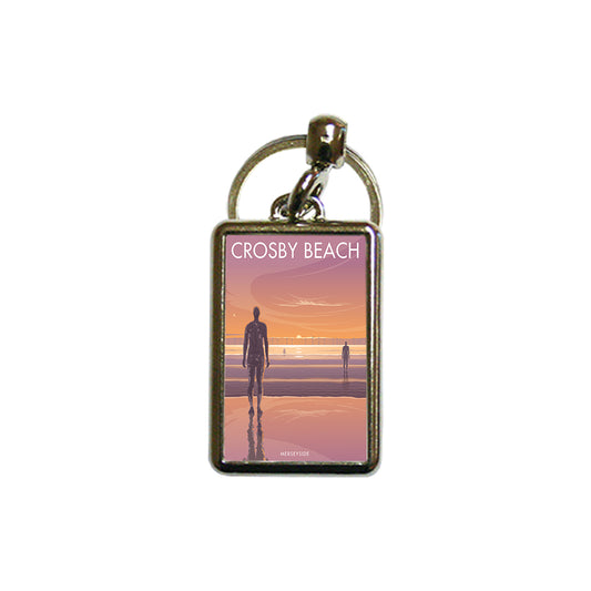 Crosby Beach, Merseyside Metal Keyring