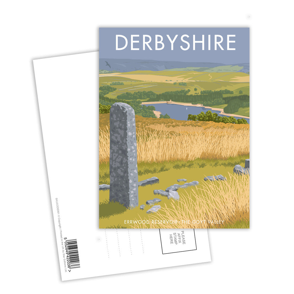 Errwood Reservoir, Goyt Valley Postcard Pack of 8