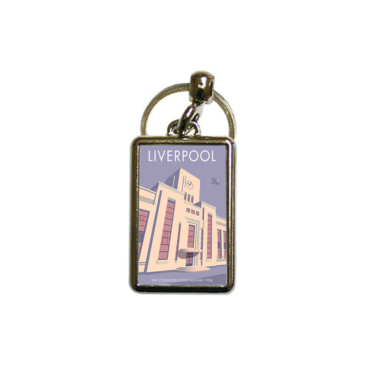 The Littlewood Pools Building, Liverpool Metal Keyring