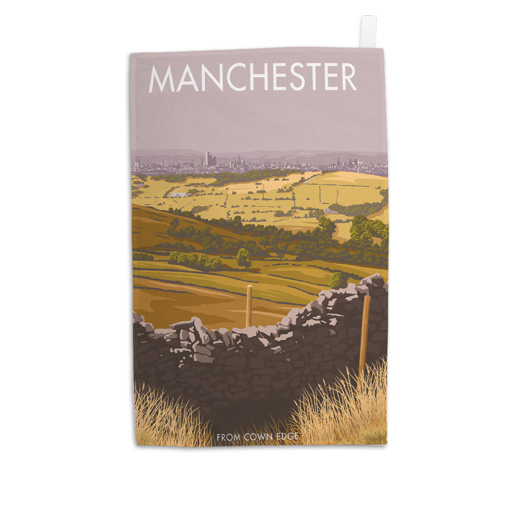 Manchester From Crown Edge Tea Towel