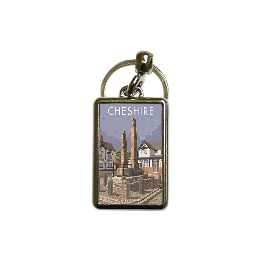 Sandbach Crosses, Cheshire Metal Keyring