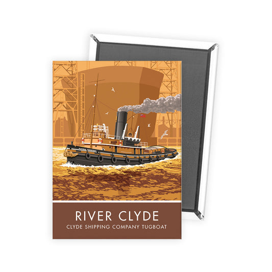 Clyde Shipping Company Tugboat, River Clyde Magnet