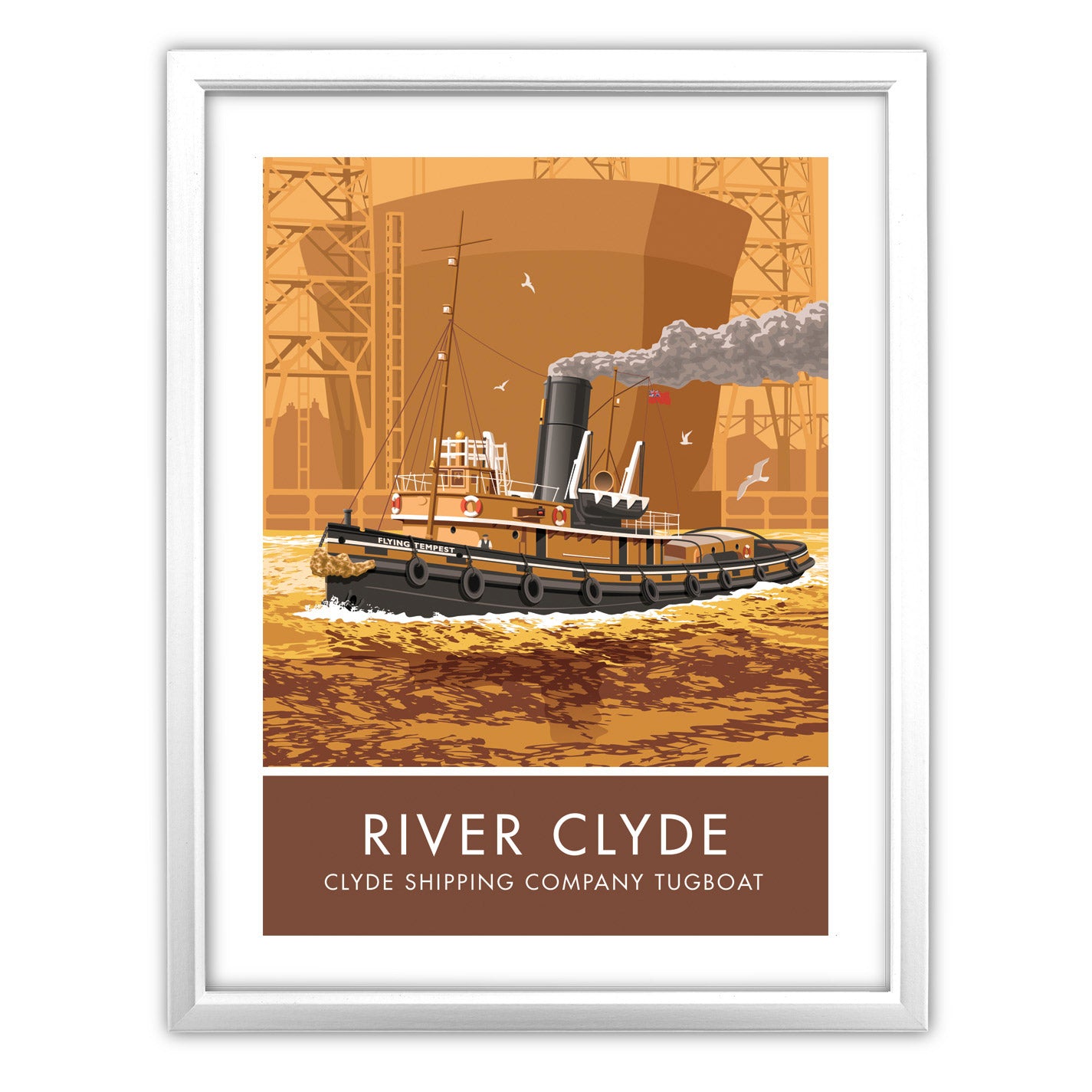 Clyde Shipping Company Tugboat, River Clyde Art Print