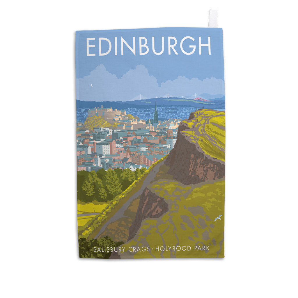 Salisbury Crags, Edinburgh Tea Towel