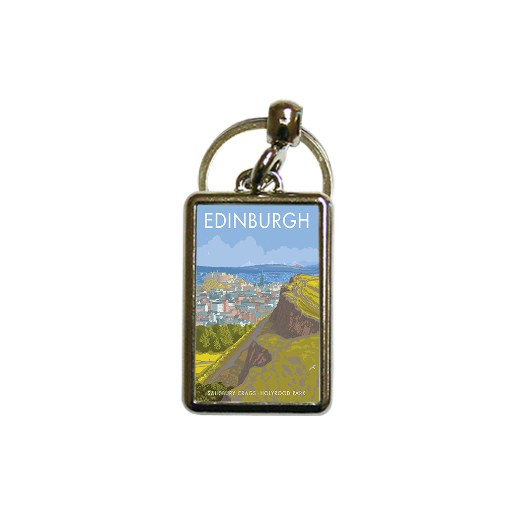 Salisbury Crags, Edinburgh Metal Keyring