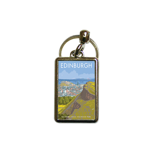 Salisbury Crags, Edinburgh Metal Keyring