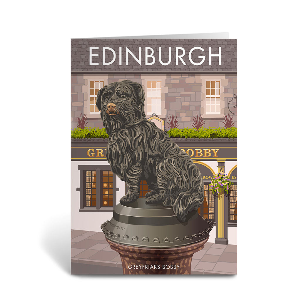 Greyfriars Bobby, Edinburgh Greeting Card 7x5