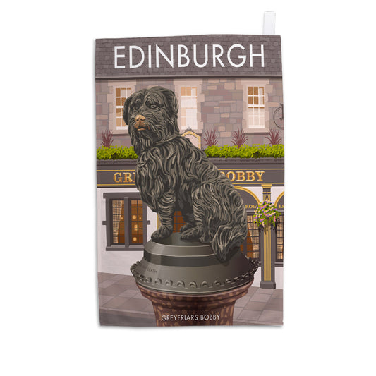 Greyfriars Bobby, Edinburgh Tea Towel