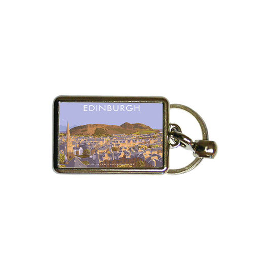 Salisbury Crags and Arthur's Seat, Edinburgh Metal Keyring