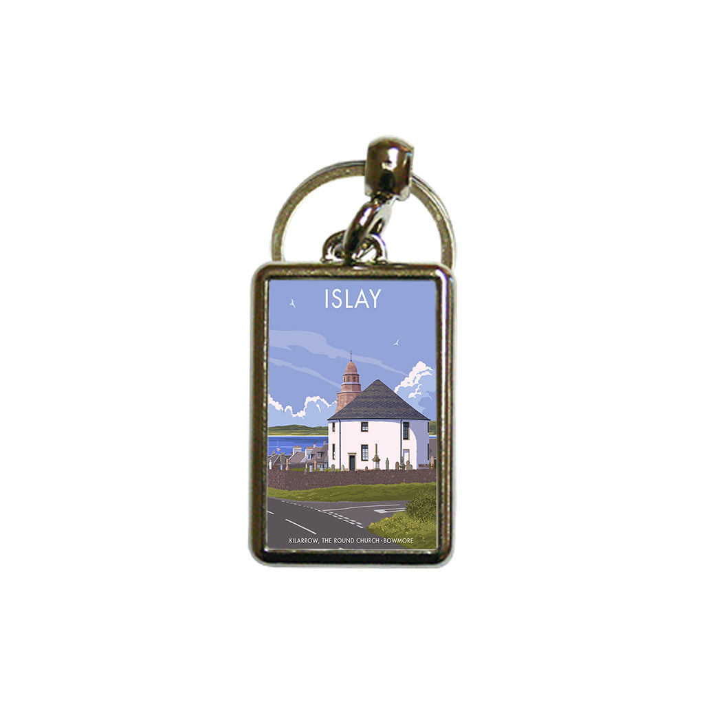 Kilarrow, The Round Church Metal Keyring