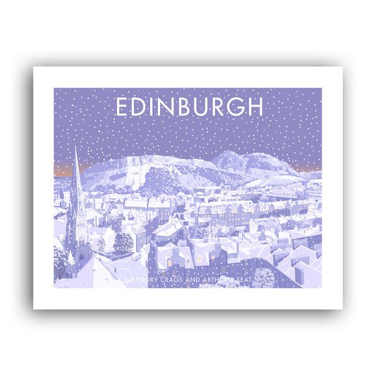 Edinburgh, Salisbury Crags and Arthurs Seat Art Print