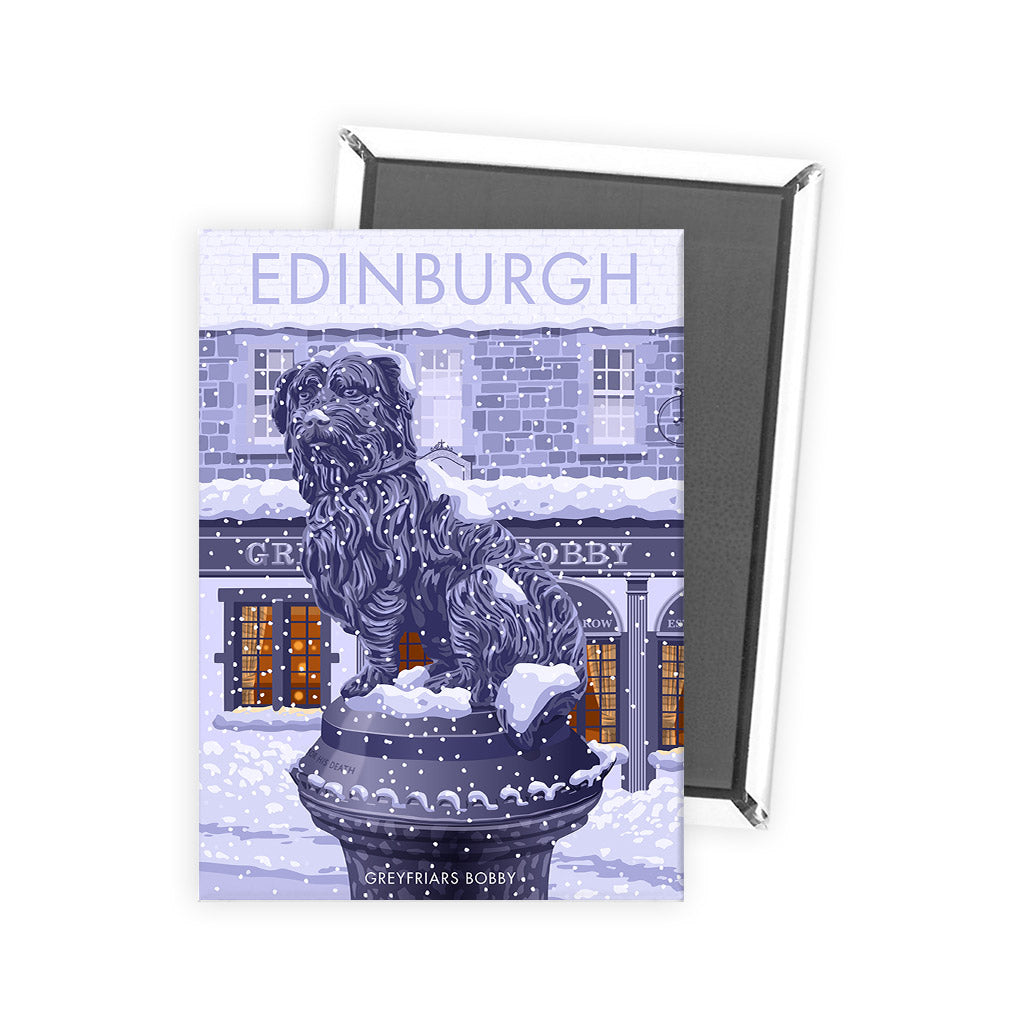 Greyfriars Bobby in Winter Magnet