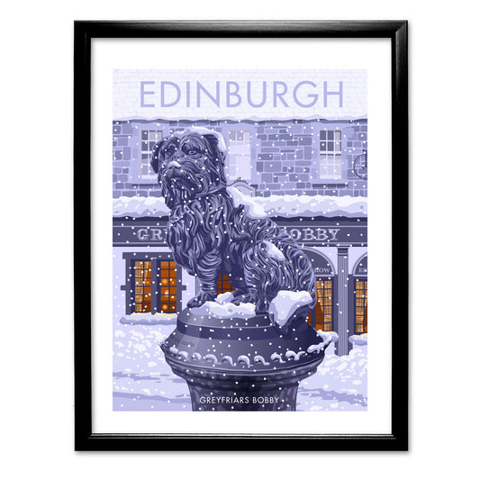 Greyfriars Bobby in Winter Art Print