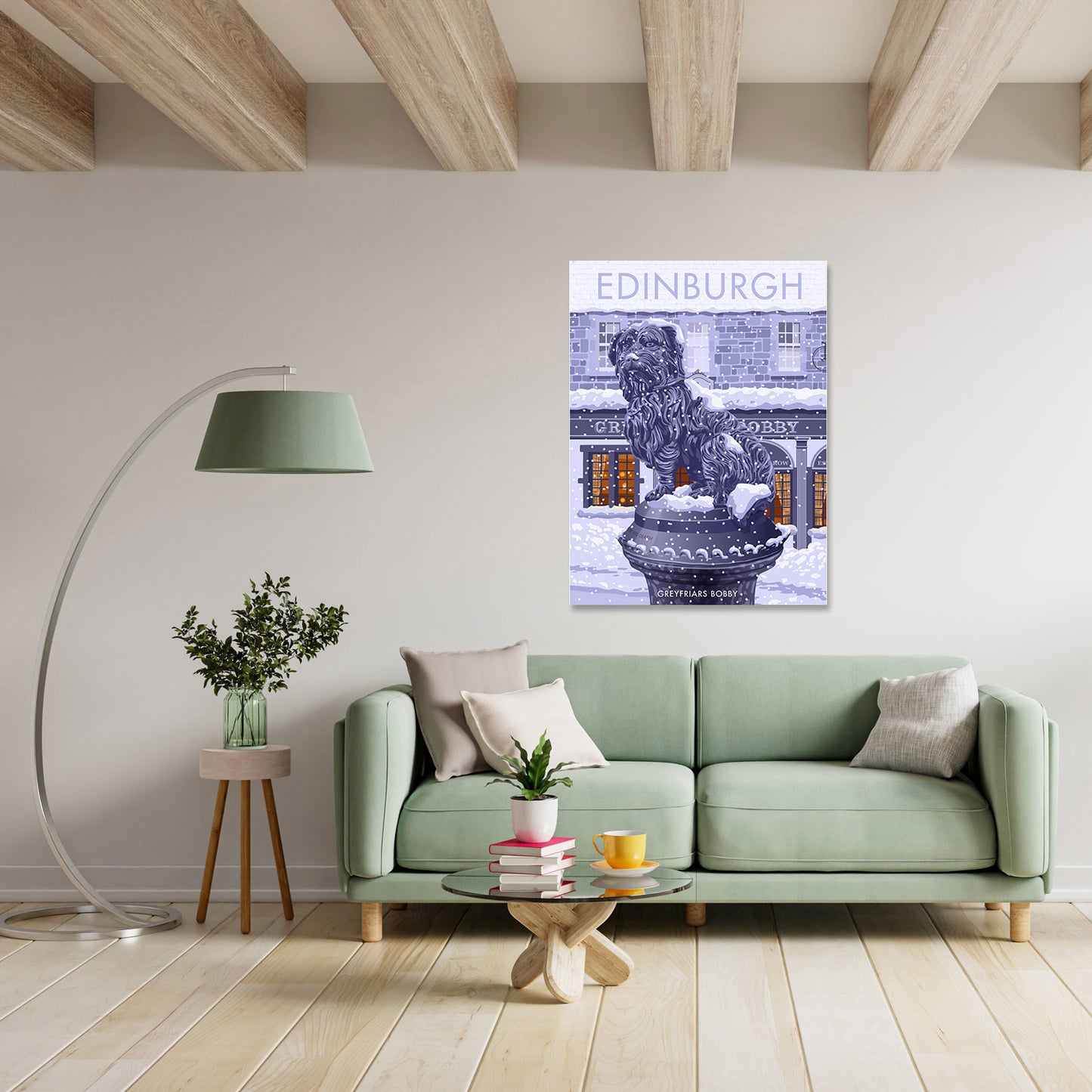 Greyfriars Bobby in Winter Art Print