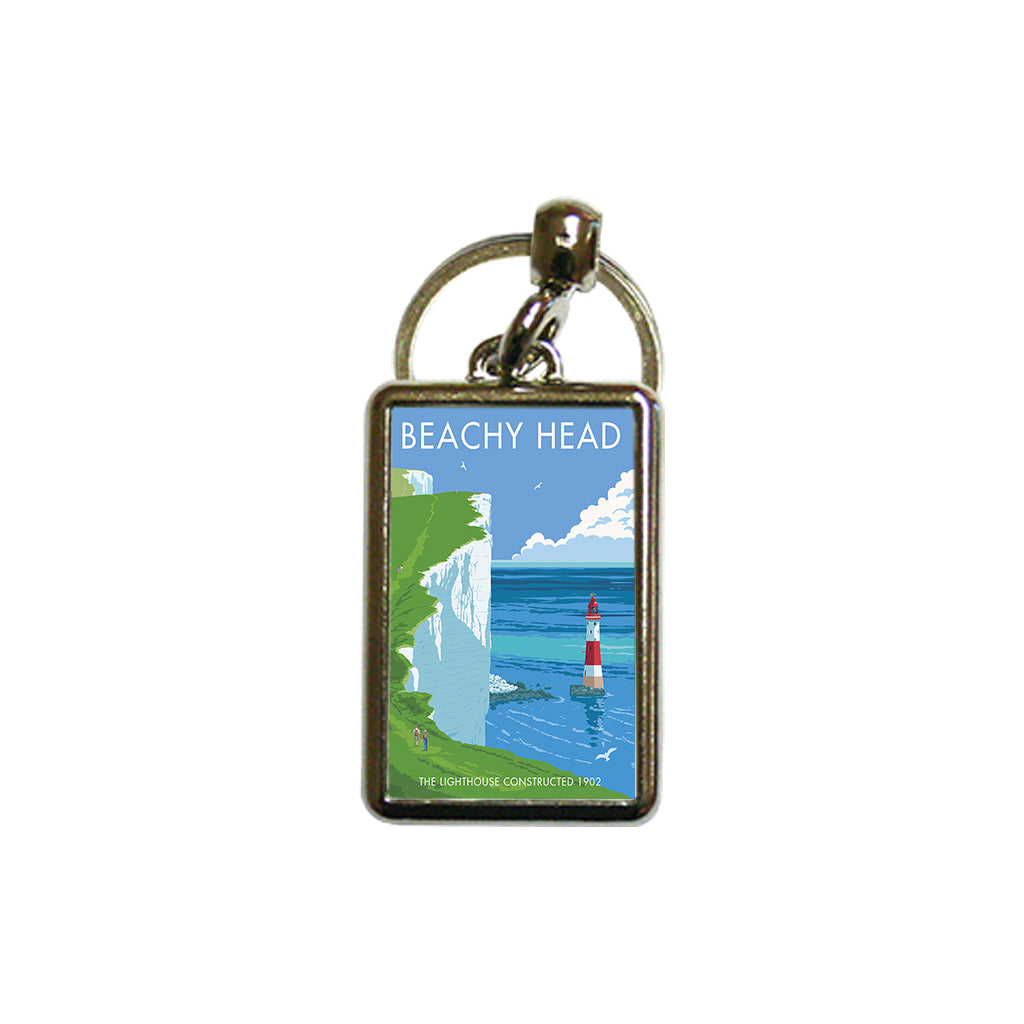 Beachy Head Lighthouse Metal Keyring