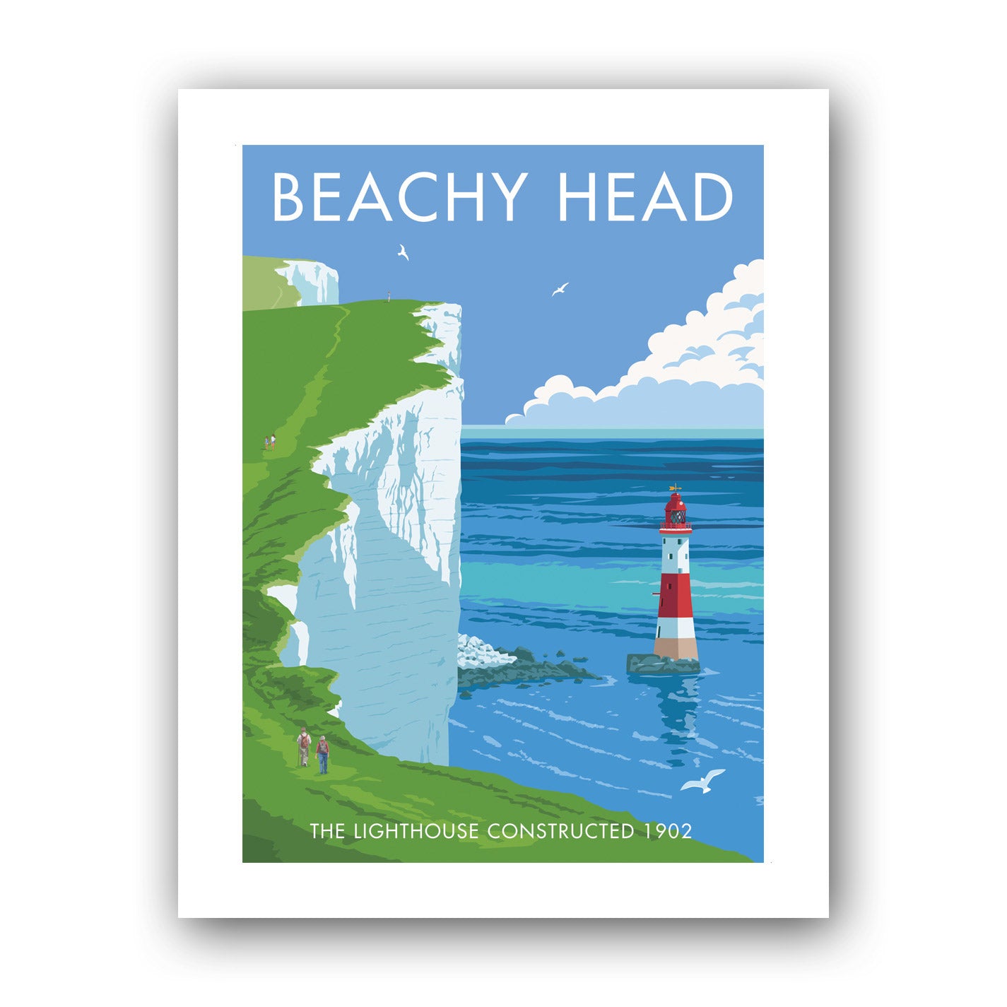 Beachy Head Lighthouse Art Print