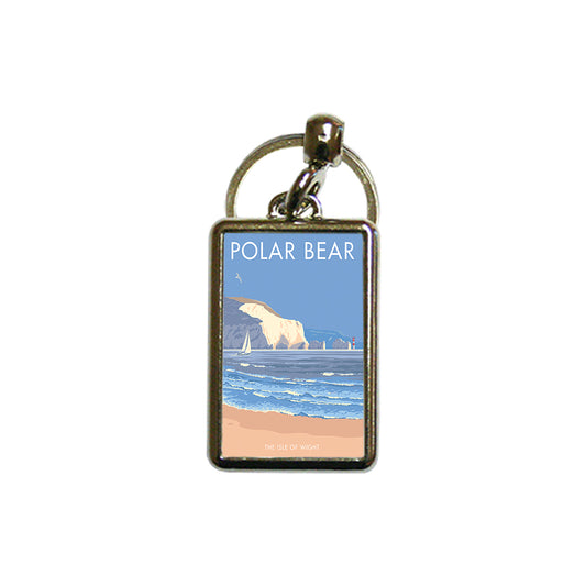 Polar Bear Metal Keyring