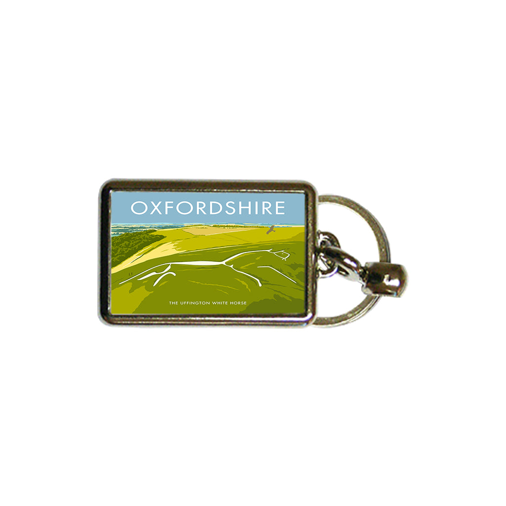 The Uffington White Horse Metal Keyring