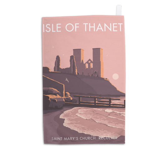 Saint Mary's Church, Reculver Tea Towel