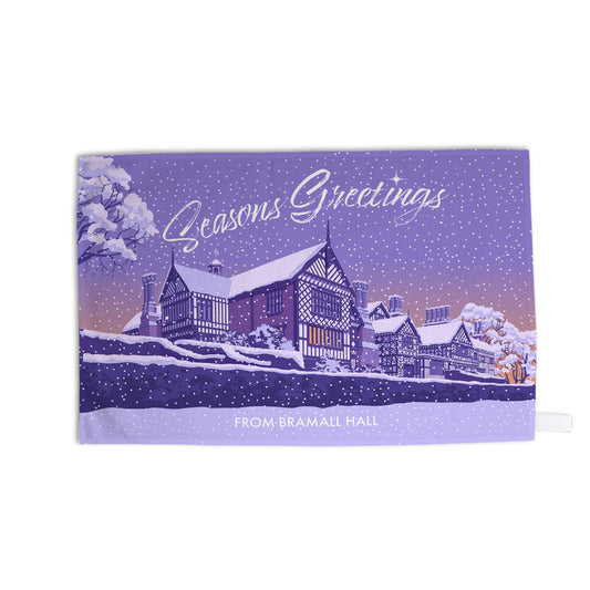 Seasons Greetings from Bramall Hall Tea Towel