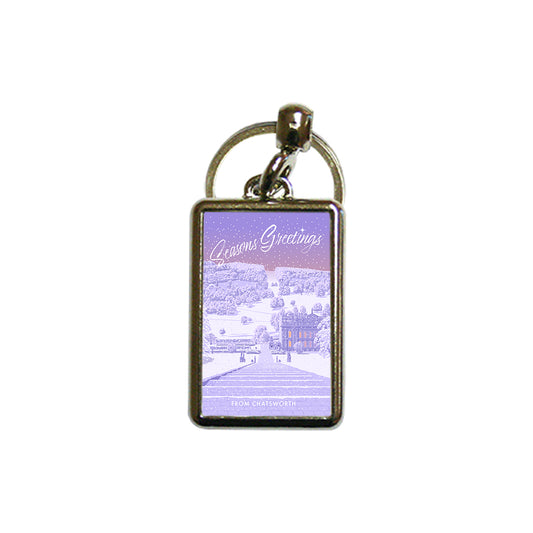 Seasons Greetings from Chatsworth Metal Keyring