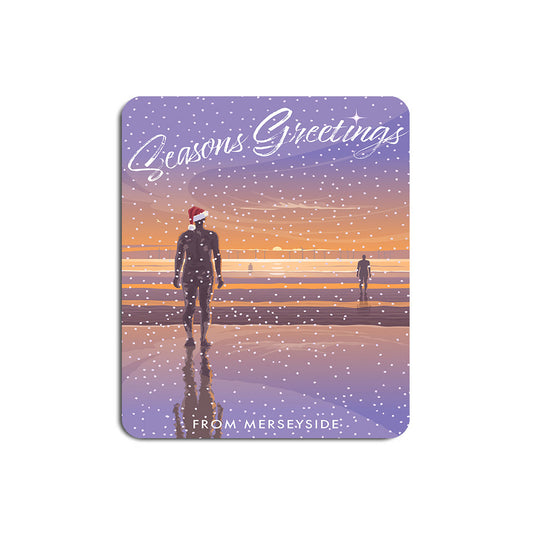 Seasons Greetings from Crosby Beach Mouse Mat