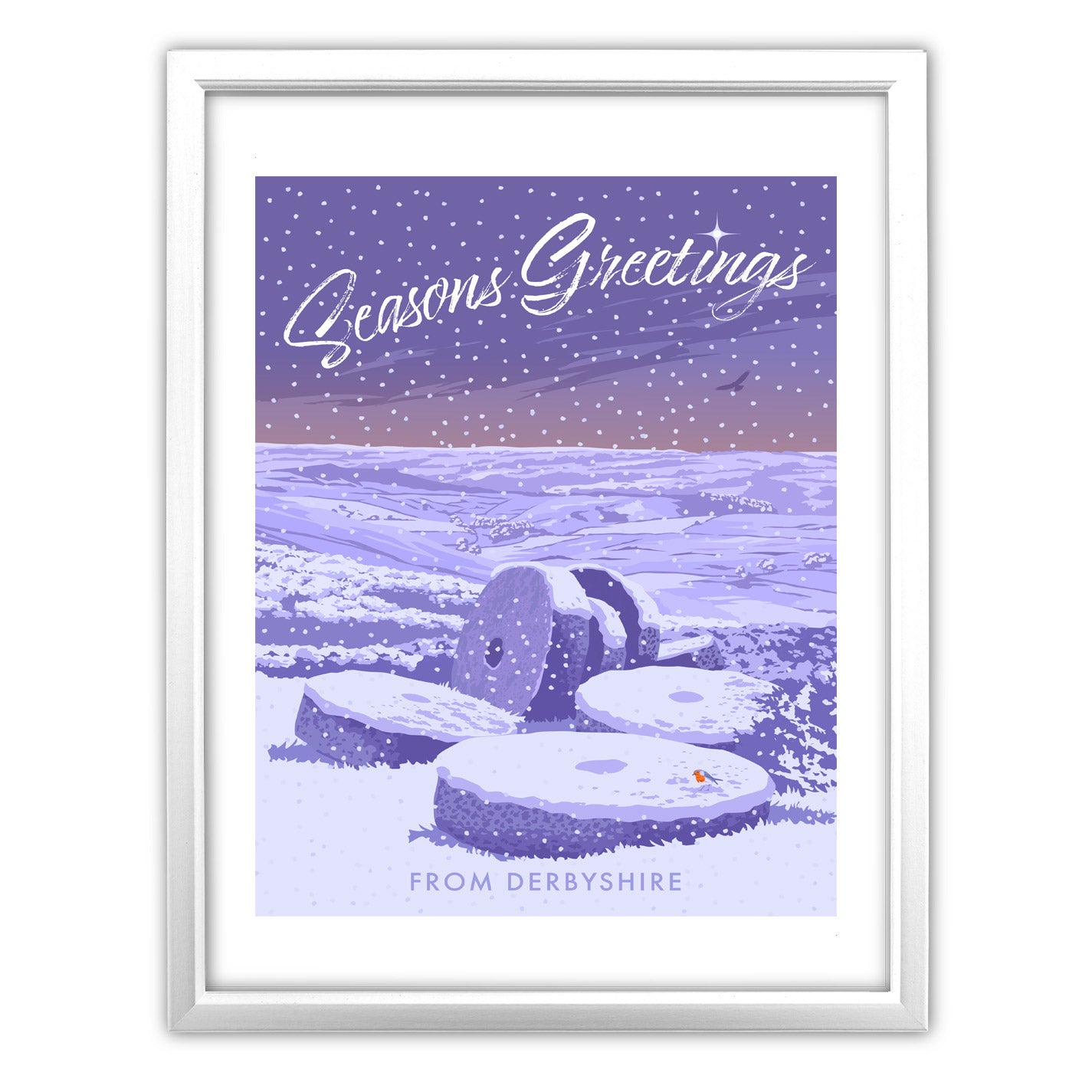 Seasons Greetings from Derbyshire Art Print