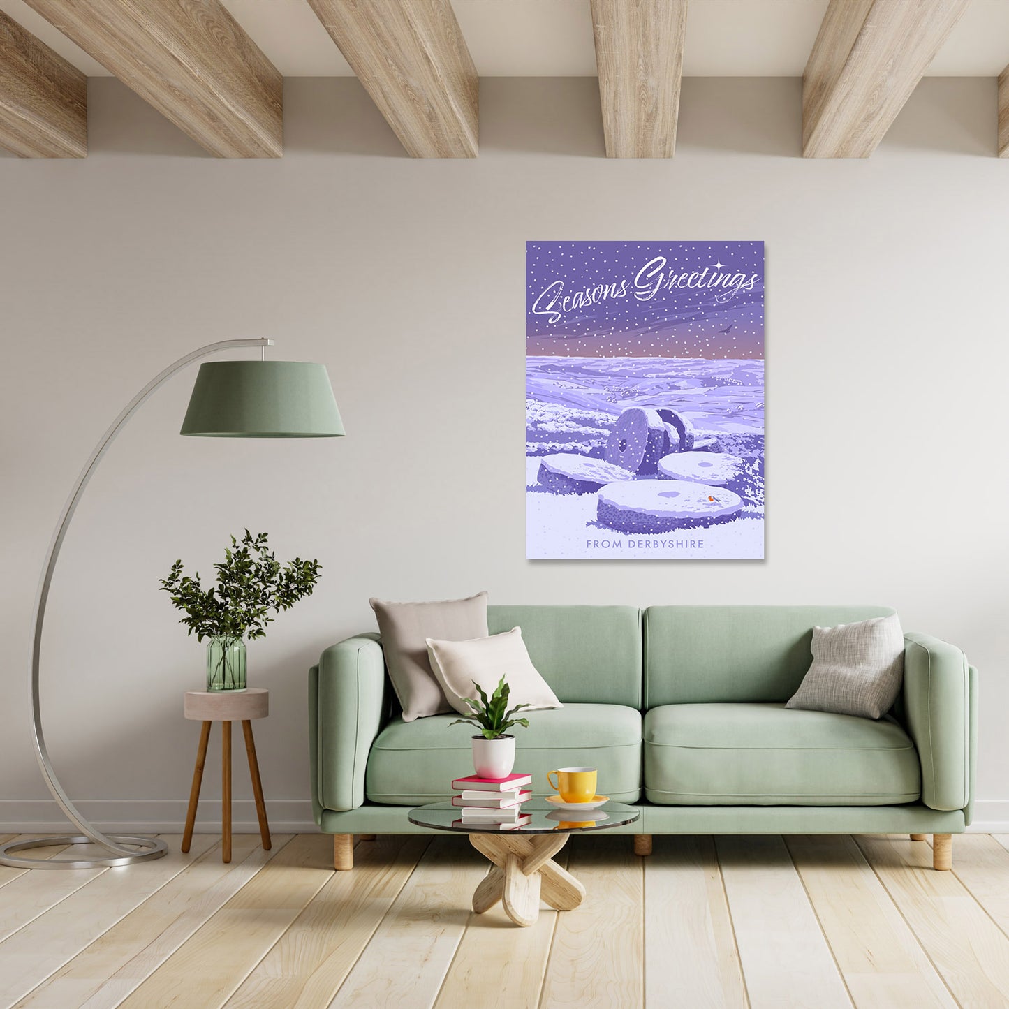 Seasons Greetings from Derbyshire Art Print