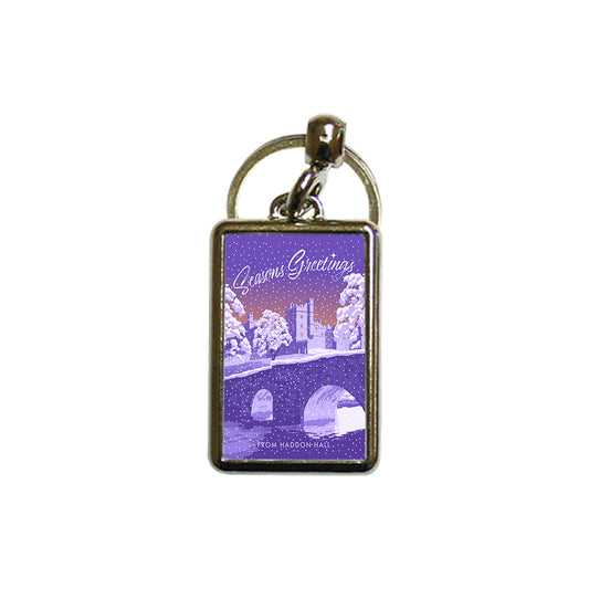 Seasons Greetings from Haddon Hall Metal Keyring