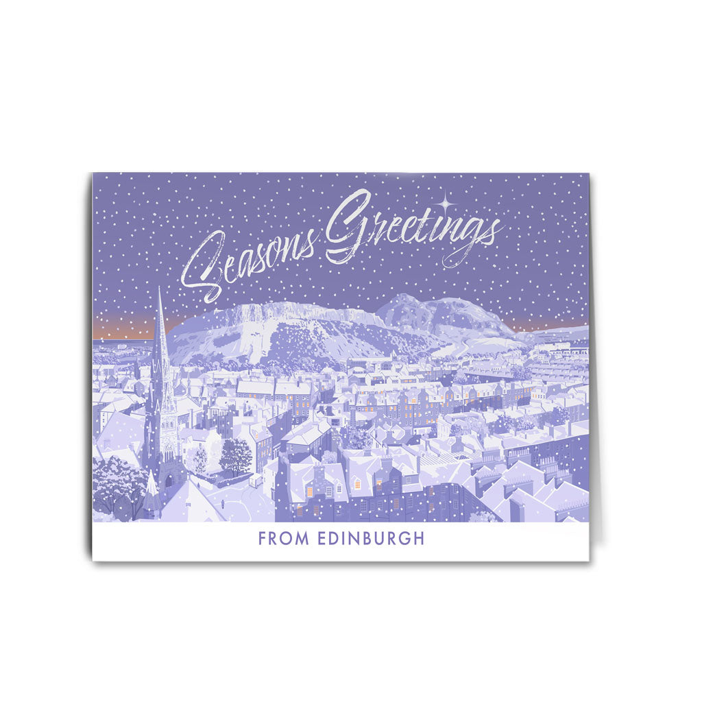Seasons Greetings from Edinburgh Greeting Card 7x5
