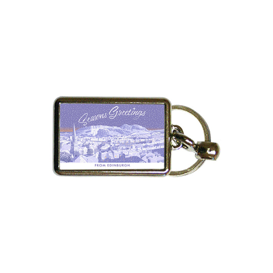 Seasons Greetings from Edinburgh Metal Keyring