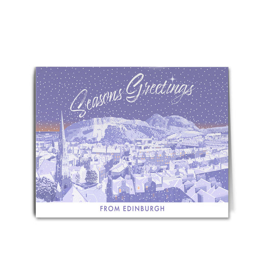 Seasons Greetings from Edinburgh Greeting Card 7x5
