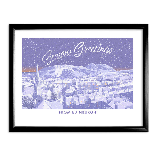 Seasons Greetings from Edinburgh Art Print