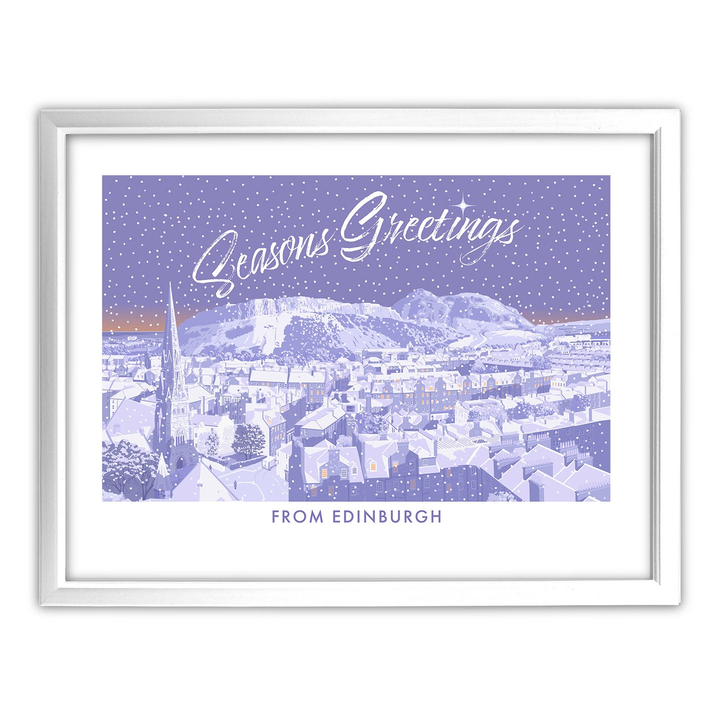 Seasons Greetings from Edinburgh Art Print
