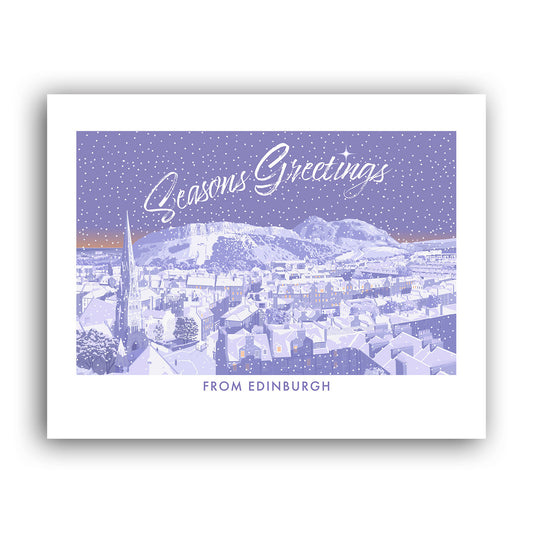 Seasons Greetings from Edinburgh Art Print