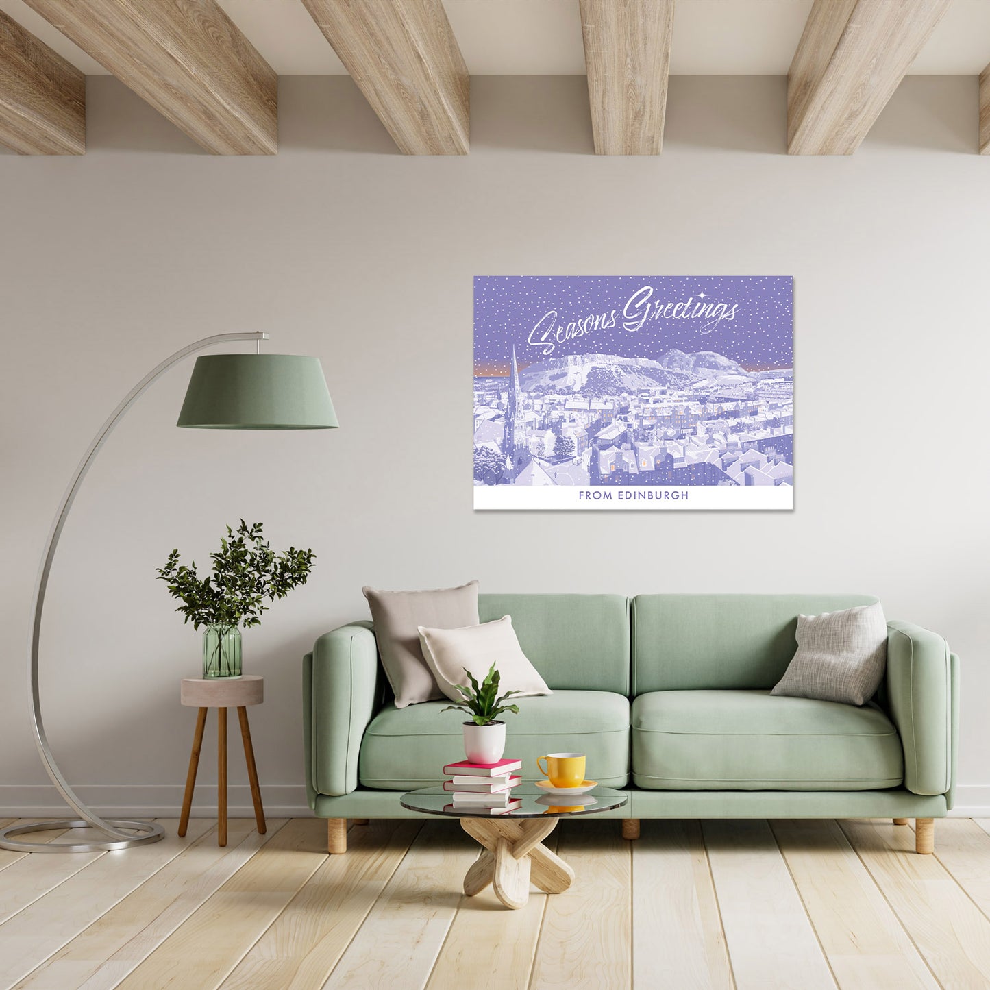 Seasons Greetings from Edinburgh Art Print