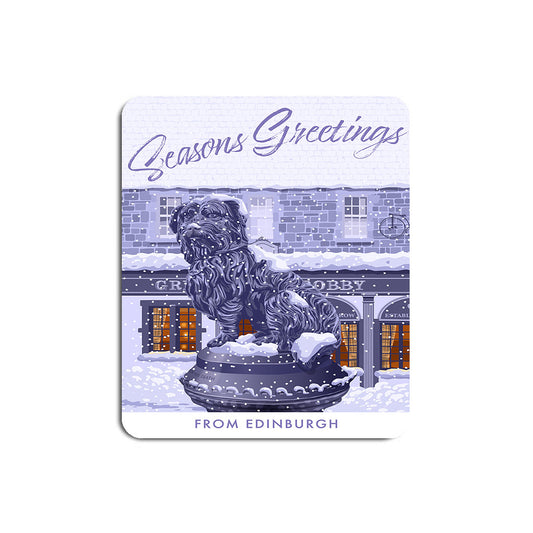 Seasons Greetings from Edinburgh, Greyfriars Bobby Mouse Mat