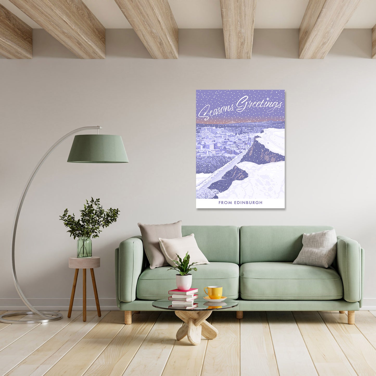 Seasons Greetings from Edinburgh Art Print