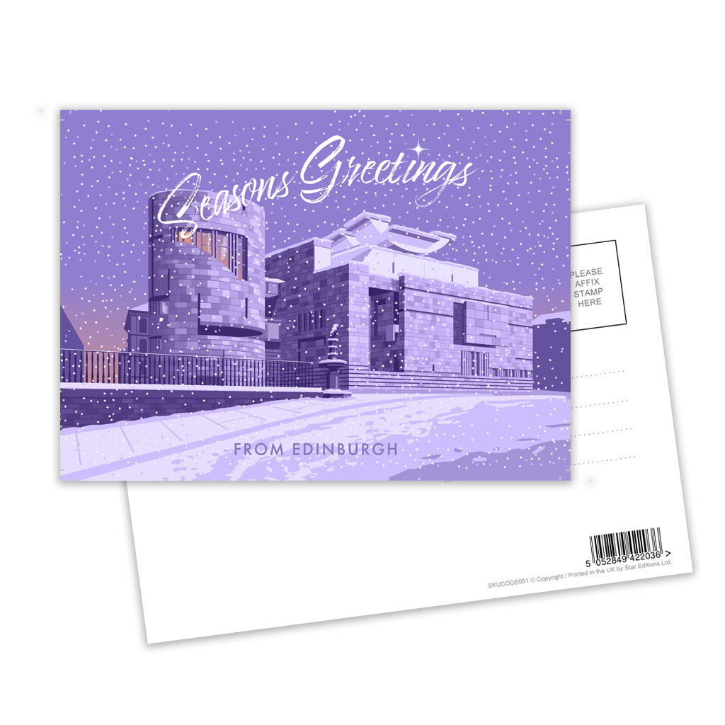 Seasons Greetings from Edinburgh Postcard Pack of 8