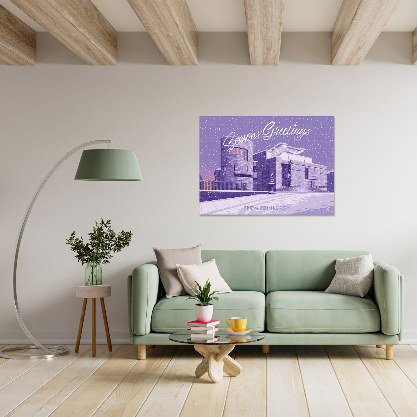 Seasons Greetings from Edinburgh Art Print