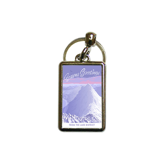 Seasons Greetings from the Lake District Metal Keyring