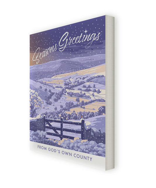 Seasons Greetings from Yorkshire, God's Own County Canvas