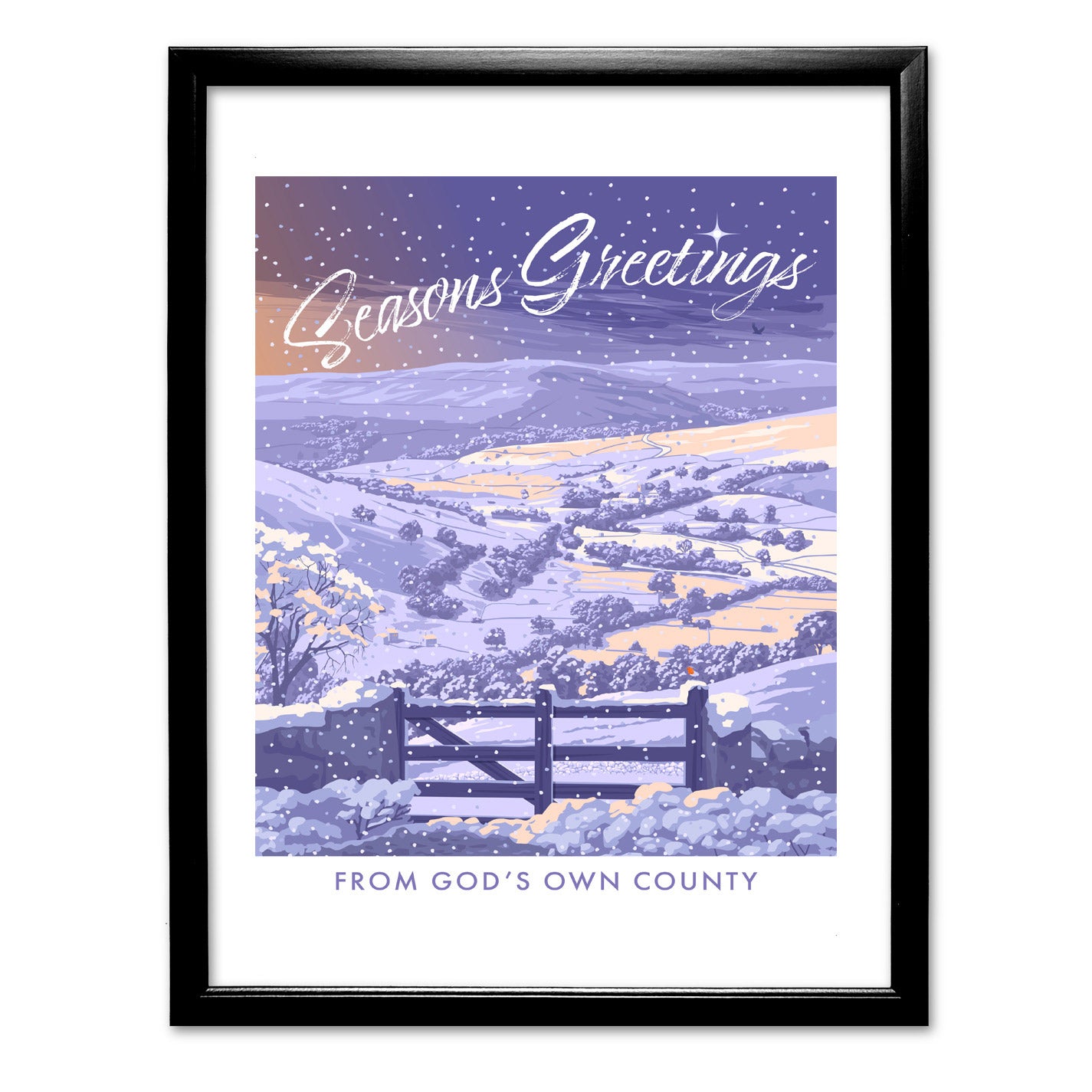 Seasons Greetings from Yorkshire, God's Own County Art Print