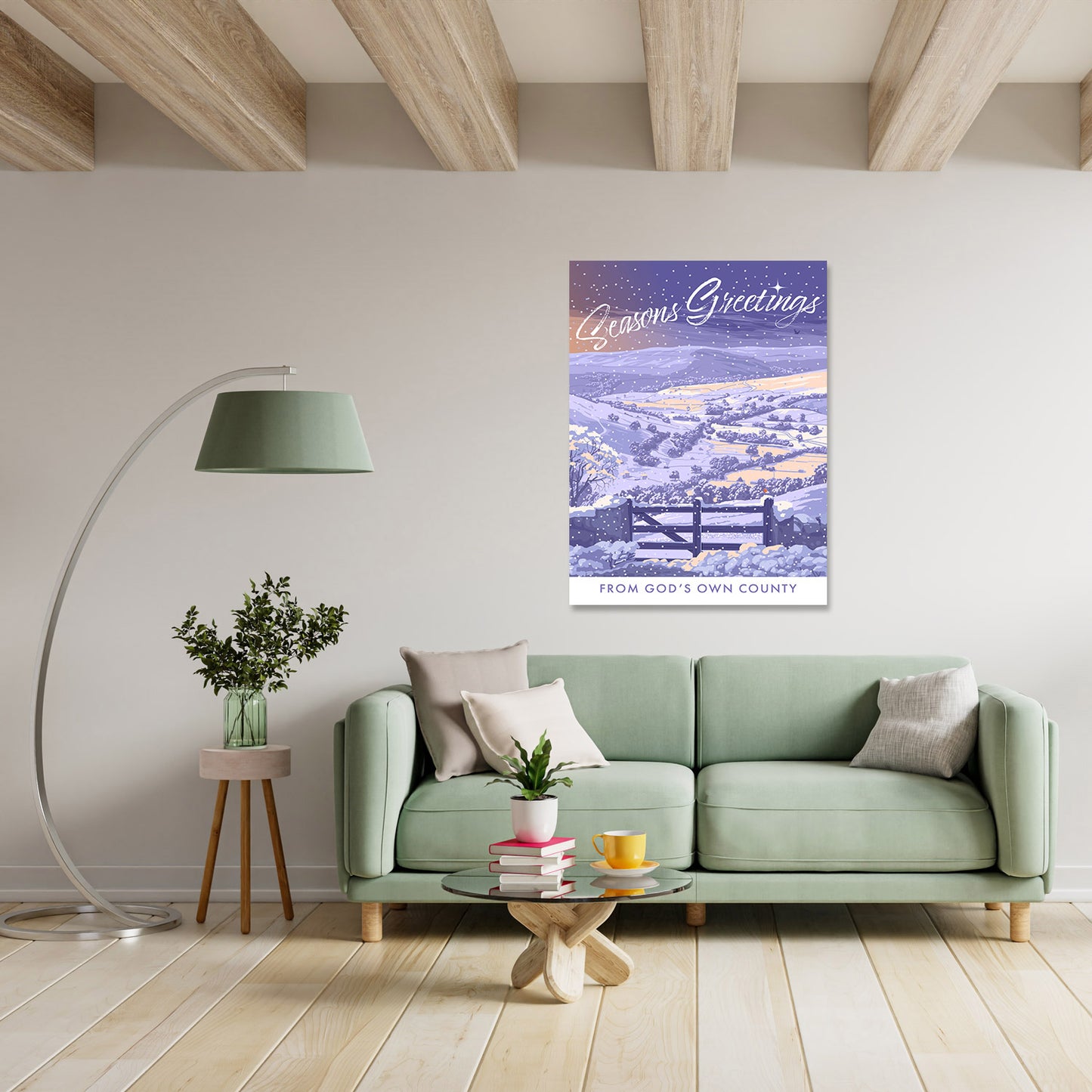 Seasons Greetings from Yorkshire, God's Own County Art Print