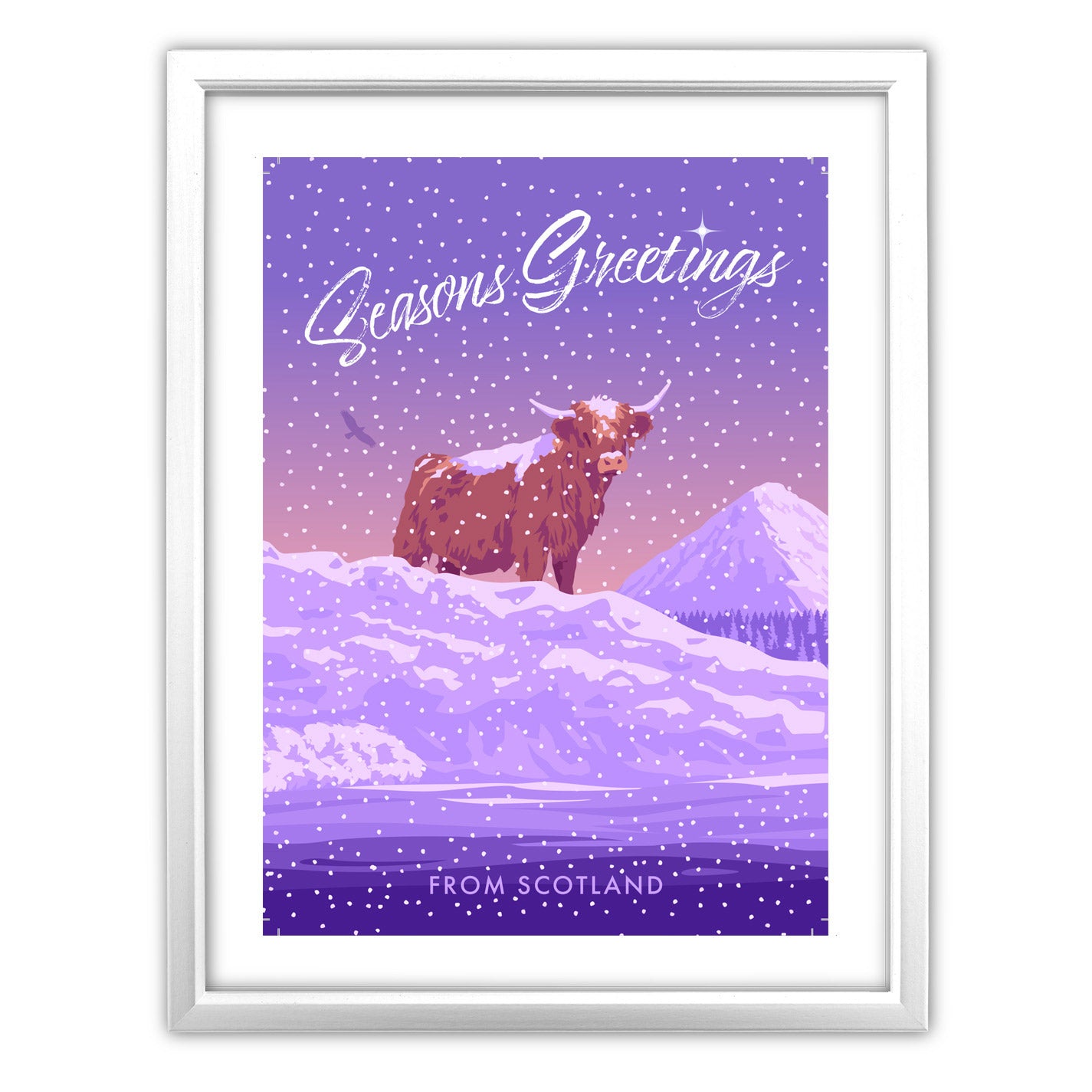 Seasons Greetings from Scotland Art Print