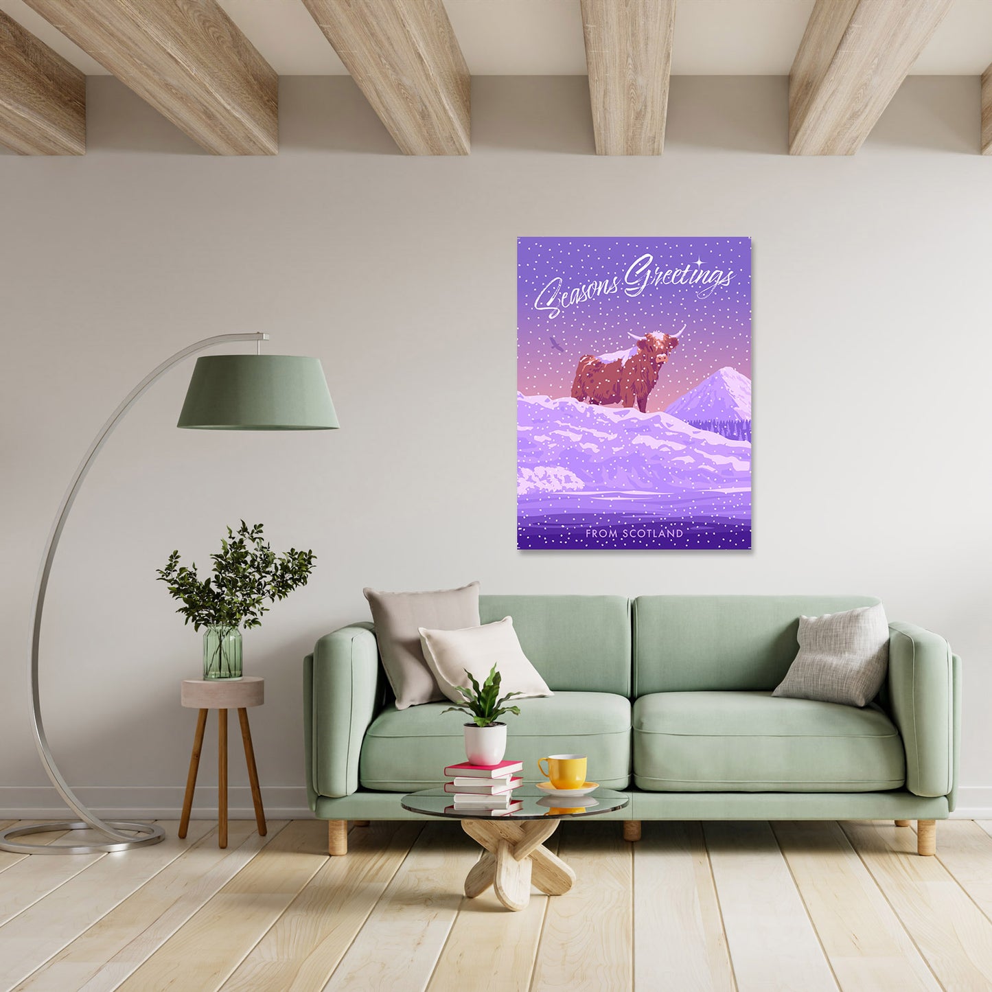 Seasons Greetings from Scotland Art Print
