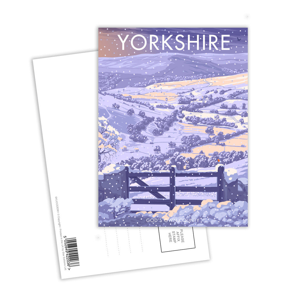 Winter in Yorkshire, God's Own County Postcard Pack of 8