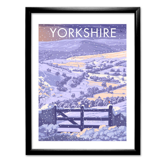 Winter in Yorkshire, God's Own County Art Print
